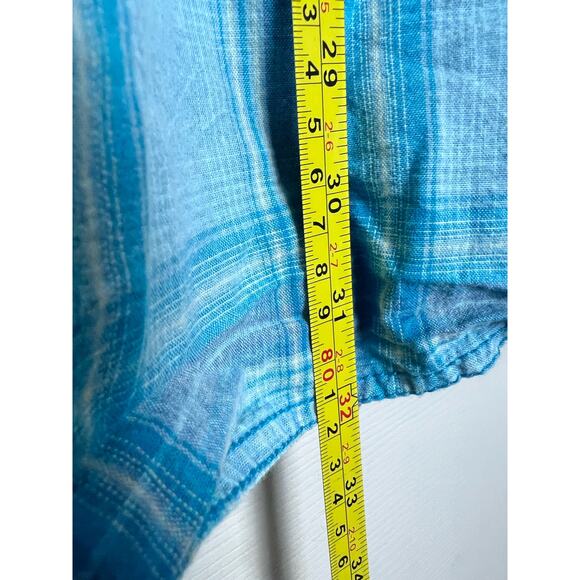 The Foundry Supply Co. Young Men's Pearl Snap Plaid Short Sleeve Shirt Size 3XL - Picture 7 of 9